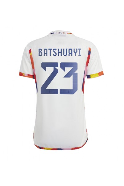 Belgia Michy Batshuayi #23 Jalkapallovaatteet Vieraspaita MM-kisat 2022 Lyhythihainen